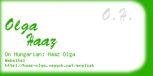 olga haaz business card